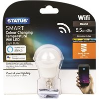 Smart 5.5w Pearl CCT LED Round Bulb SES