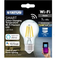 Smart 7w Pearl CCT LED Filament GLS Bulb ES