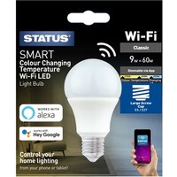 Smart 9w Pearl CCT LED Filament GLS Bulb ES