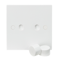 KnightsBridge 1G Plate with 2 x Dimmer Caps
