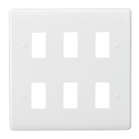 KnightsBridge Curved edge 6G grid faceplate