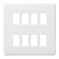 KnightsBridge Curved edge 8G grid faceplate