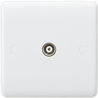 KnightsBridge Curved Edge Coax TV Outlet (isolated)