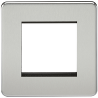 KnightsBridge Screwless 2G Modular Faceplate - Polished Chrome