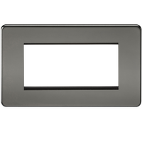 KnightsBridge Screwless 4G Modular Faceplate - Black Nickel