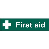 Draper First Aid' Safety Sign, 200 x 50mm