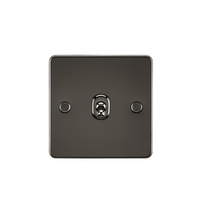 KnightsBridge Flat Plate 10AX 1G Intermediate Toggle Switch - Gunmetal