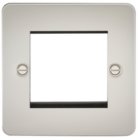 KnightsBridge Flat Plate 2G modular faceplate - pearl