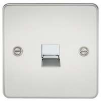 KnightsBridge Flat Plate Telephone extension socket - polished chrome
