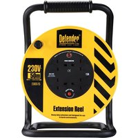 Defender Heavy Duty Reel 4-Way 50m - 230V 13A