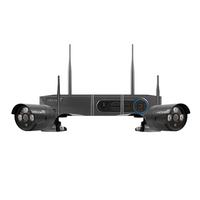 ESP 4 Channel Full HD 4TB Wire Free CCTV System, 2 Black Bullet Cameras
