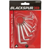 Blackspur 8Pc Hexagon Key Wrenches - Mm (Carded )