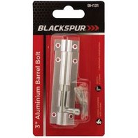 Blackspur 3" Aluminium Barrel Bolt -Chrome