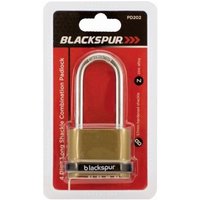 Blackspur 4 Digit Long Shackle Combination Padlock