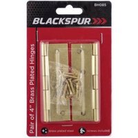 Blackspur 4" Brass Plated Butt Hinges