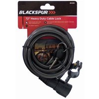 Blackspur 72"/6' (10Mm X 1.8M) Heavy Duty Cable Bicycle Lock