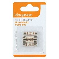 Kingavon 4Pc X 13Amp Household Fuse Set