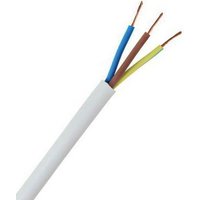 Zexum 2.5mm 3 Core LSZH Flex Cable White Round 3183B - 1 Meter