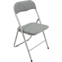 Anika Velvet Grey Paris Fold-up Chair