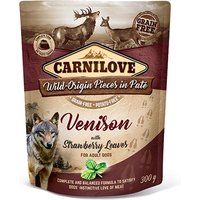 Carnilove Dog Pate Pouch 300g - Venison with Strawberry