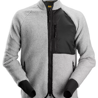 Snickers AllroundWork Pile Full Zip Jacket - Grey Melange/Black - XL