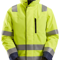 Snickers AllroundWork High-Vis 37.5® Insulated Jacket Class 3 - High Vis Yellow/Navy - XL Regular