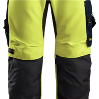 Snickers AllroundWork High-Vis Work Trousers+ Class 2 - High Vis Yellow/Navy - 56