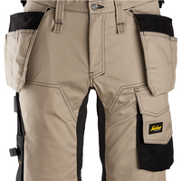 Snickers AllroundWork Stretch Shorts Holster Pockets - Khaki/Black - 44