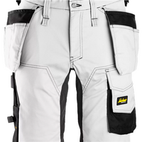 Snickers AllroundWork Stretch Shorts Holster Pockets - White/Black - 46