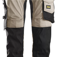 Snickers AllroundWork Stretch Trousers Holster Pockets - Khaki/Black - 148