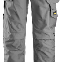 Snickers Craftsmen Holster Pockets Trousers, Canvas+ - Grey/Grey - Waist 35" Inside leg 35"