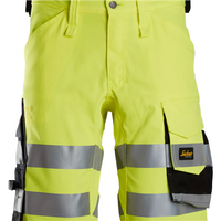 Snickers High-Vis Class 1 Stretch Shorts - High Vis Yellow/Black - 60