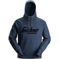 Snickers Logo Hoodie - Dark Navy Melange - XXL