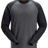 Snickers Two-Coloured Sweatshirt - Steel Grey/Black - L