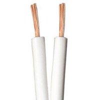 Zexum White 2.2mm 2 Core 79 Strand Figure of 8 Twin Speaker Audio Surround Sound Car Cable - 25 Meter