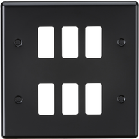 KnightsBridge 6G Grid Faceplate - Matt Black