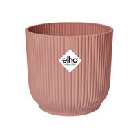 Elho Vibes Fold 14cm Round Plastic Indoor Plant Pot - Delicate Pink