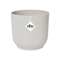 Elho Vibes Fold 25cm Round Plastic Indoor Plant Pot - Silky White
