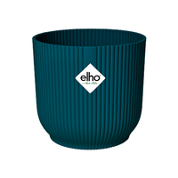 Elho Vibes Fold 30cm Round Plastic Indoor Plant Pot - Deep Blue