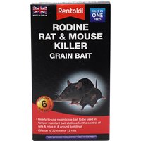 Rentokil Rodine Rat & Mouse Killer Grain Bait - 6 Satchet