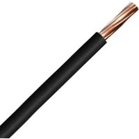 Zexum Black 10mm 7 Strand 55A Single Core 6491B LSZH (Low Smoke Zero Halogen) Round Power Insulated Conduit Wire - 5 Meter