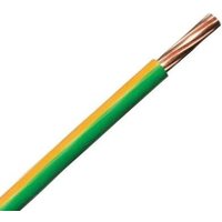 Zexum Earth Green Yellow 10mm 7 Strand 55A Single Core 6491B LSZH (Low Smoke Zero Halogen) Round Power Insulated Conduit Wire - 1 Meter