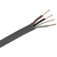 Zexum Grey 1mm 12A Brown Black Grey Three Core & Earth 6243Y Flat PVC/PVC Harmonised Lighting Power Cable - 1 Meter
