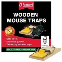 Rentokil Wooden Mouse Trap - Twin Pack