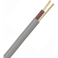 Zexum Grey 1mm 14A Brown Single Core & Earth 6241Y Flat PVC/PVC Harmonised Lighting Power Cable - 1 Meter
