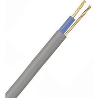 Zexum Grey 1mm 14A Blue Single Core & Earth 6241Y Flat PVC/PVC Harmonised Lighting Power Cable - 1 Meter