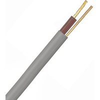 Zexum Grey 1.5mm 16A Brown Single Core & Earth 6241Y Flat PVC/PVC Harmonised Lighting Power Cable - 1 Meter
