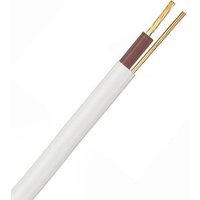 Zexum White 1.5mm 16A Brown Single Core & Earth 6241B Flat LSZH (Low Smoke Zero Halogen) Harmonised Lighting Power Cable - 1 Meter