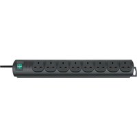 Brennenstuhl Primera-Line Extension Lead 8-way black 2m H05VV-F 3G1,25