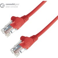Connekt Gear 2m RJ45 CAT6 UTP Stranded Flush Moulded LS0H Network Cable - 24AWG - Red